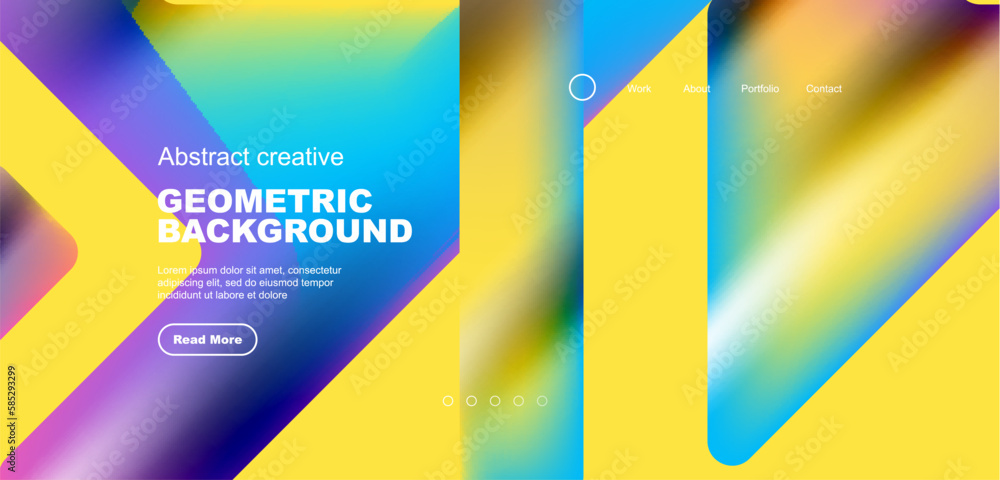 Fluid gradient triangles landing page background. Vector illustration for wallpaper, banner, background, leaflet, catalog, cover, flyer Fluid gradient triangles landing page background. Vector illustration for wallpaper, banner, background, leaflet, catalog, cover, flyer