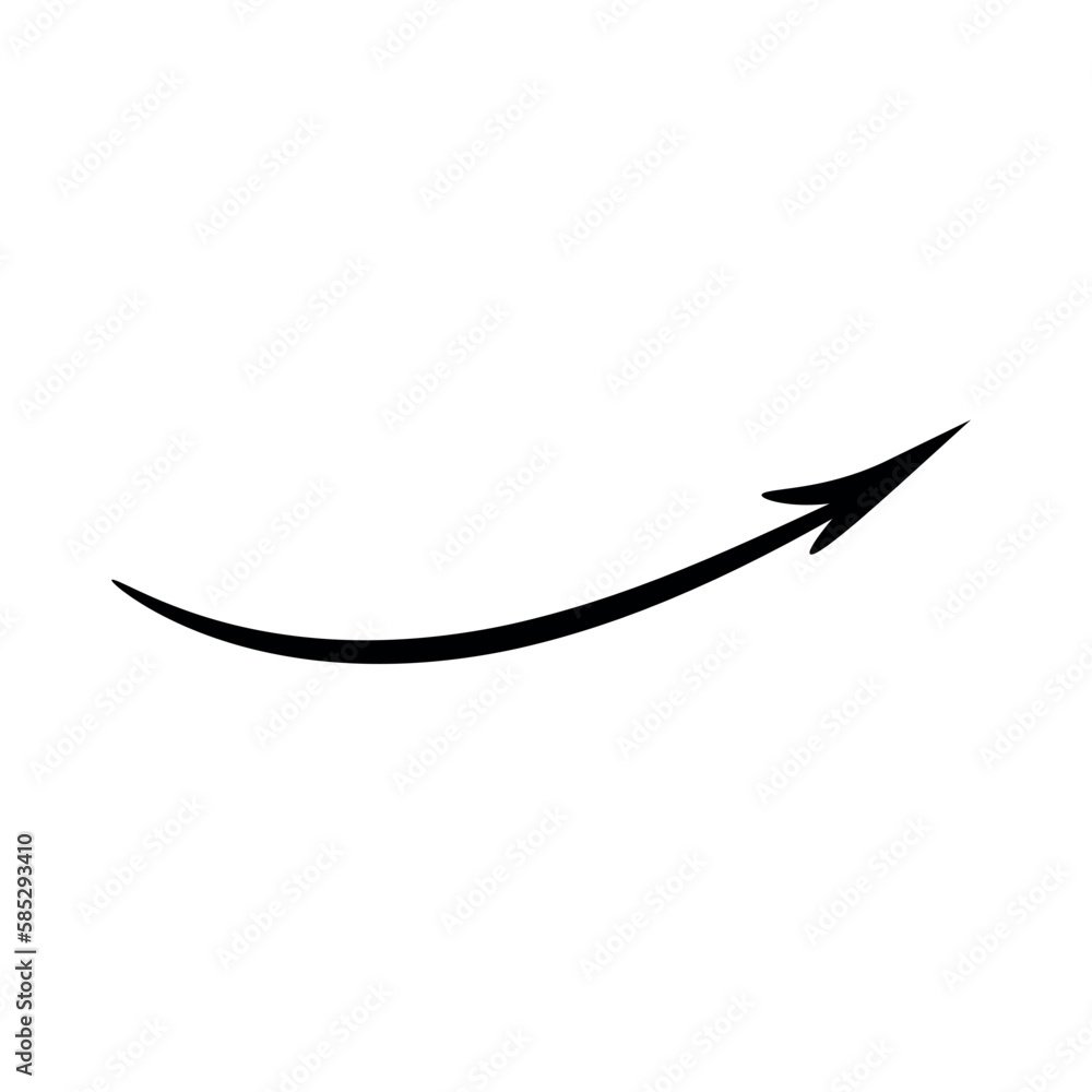 Black arrow on white background Black arrow on white background