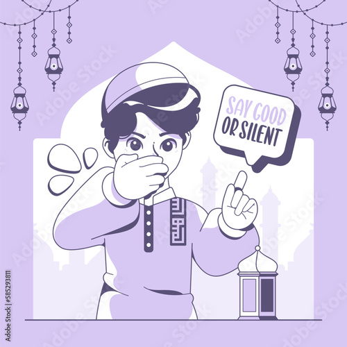 say good or silent illustration