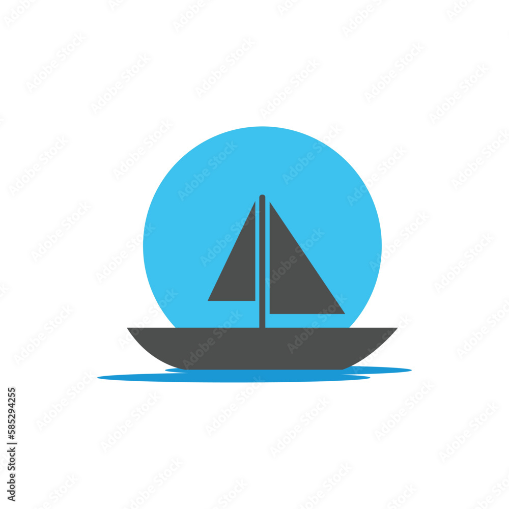 Boat illustration design Free Vector