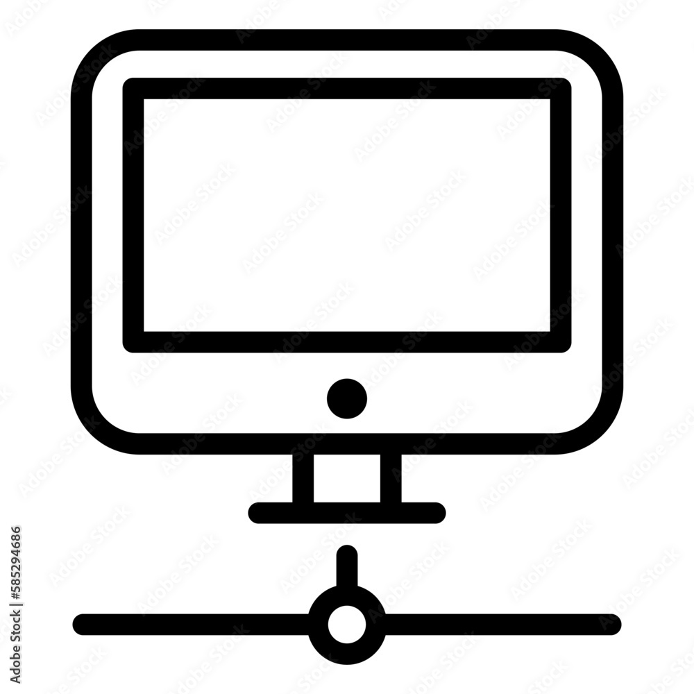 Computer network line icon Computer network line icon
