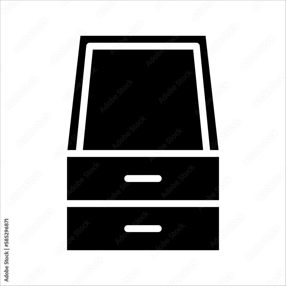 cabinet drawer line icon. Drawer isolated simple icon, on white background, eps 10. cabinet drawer line icon. Drawer isolated simple icon, on white background, eps 10.