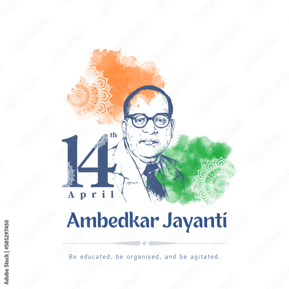 illustration of Indian freedom fighter late Dr. Babasaheb Ambedkar ...