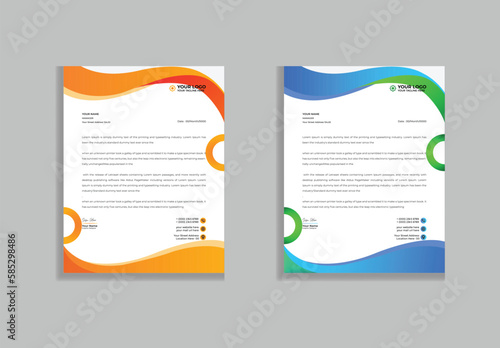 modern business letterhead design template