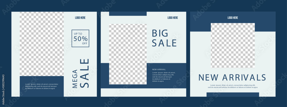 Flat Design Fashion Social Media Template Flat Design Fashion Social Media Template
