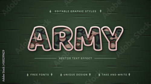 Army Textile - Editable Text Effect, Font Style
