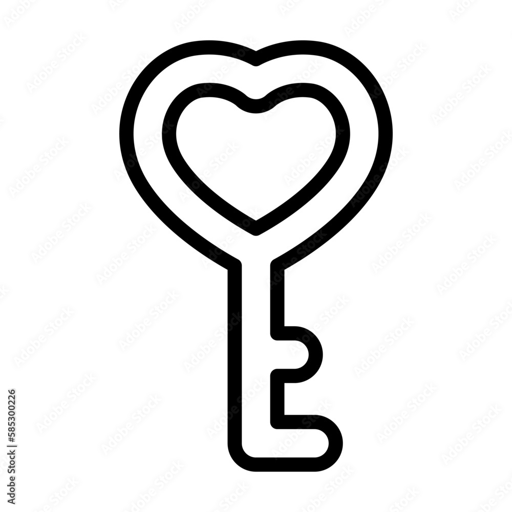 Love key line icon Love key line icon