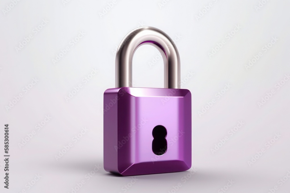 Security metal padlock on white locked background safe key lock protection izolated generative ai Security metal padlock on white locked background safe key lock protection izolated generative ai