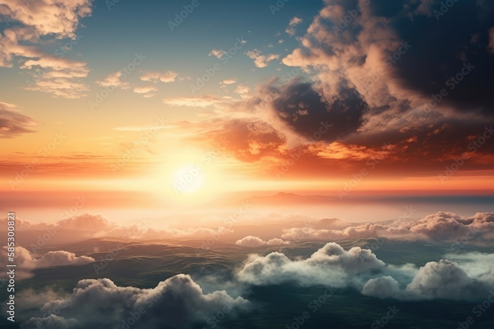 Obraz premium sunset in the clouds