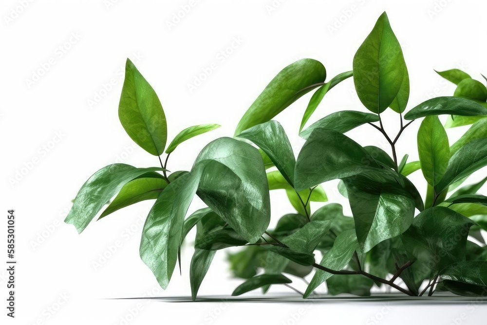 green leaves isolated on white background green leaves isolated on white background