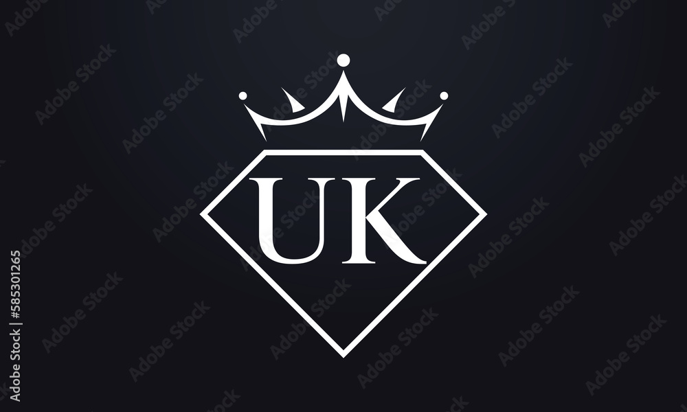 Diamond crown vector. Luxury queen logo for jewelry vector with letters Diamond crown vector. Luxury queen logo for jewelry vector with letters