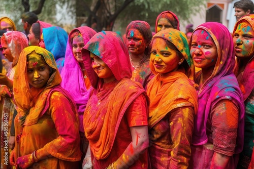 people Hodi colorful decoration festival. 