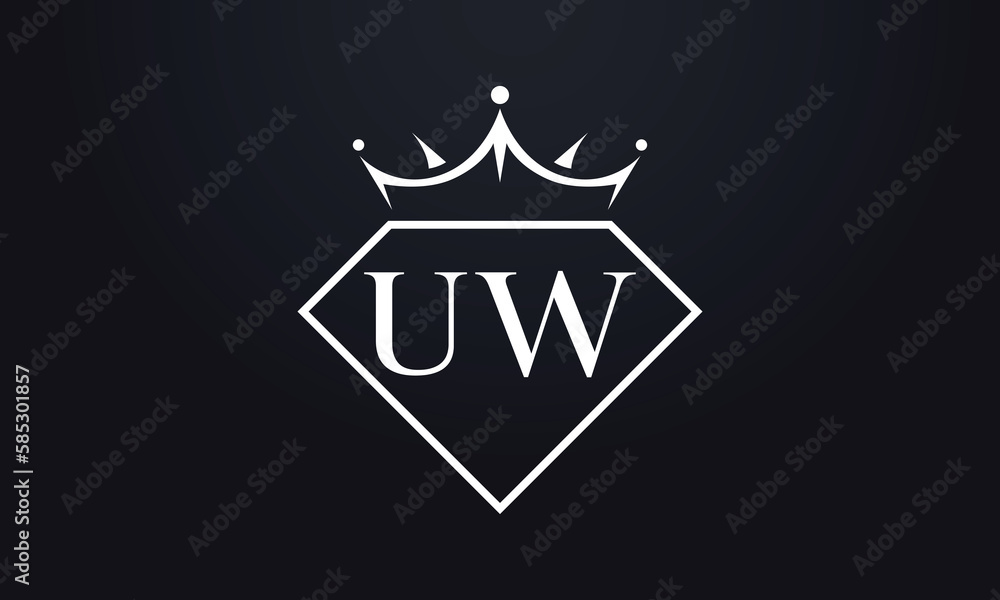 Diamond crown vector. Luxury queen logo for jewelry vector with letters Diamond crown vector. Luxury queen logo for jewelry vector with letters