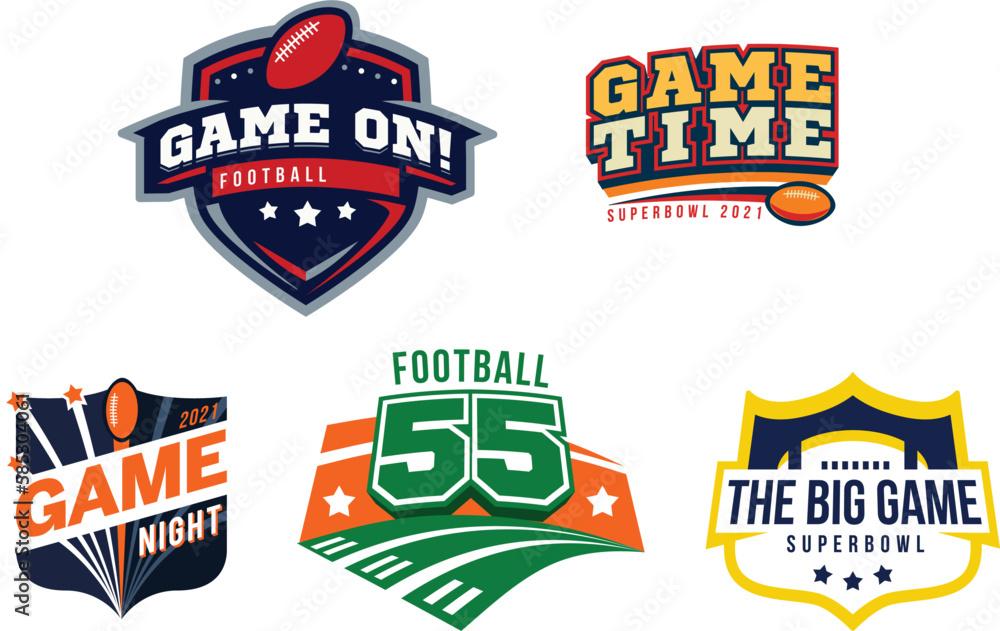 set of badges and labels set of football club logo vector art