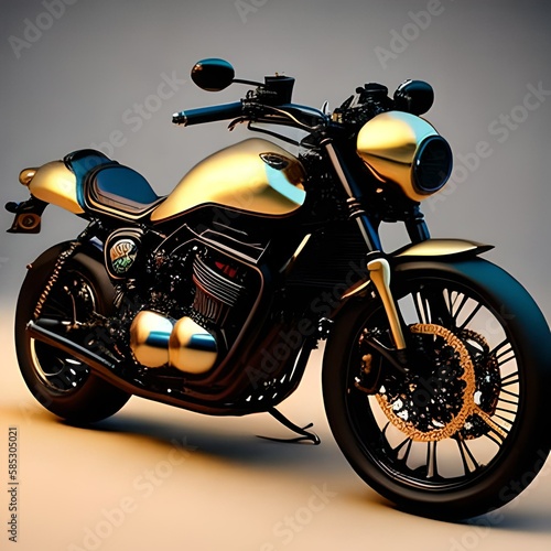 classic gold motorbike 