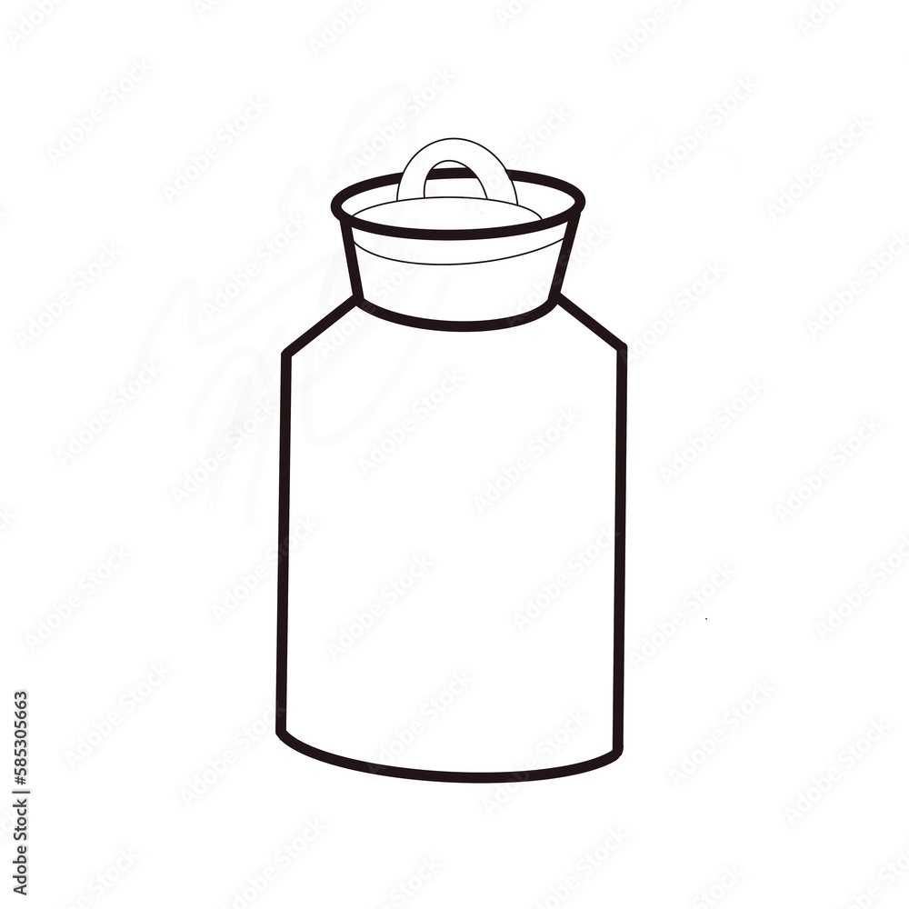bottle of milk container cafe hand drawn doodle organic line bottle of milk container cafe hand drawn doodle organic line