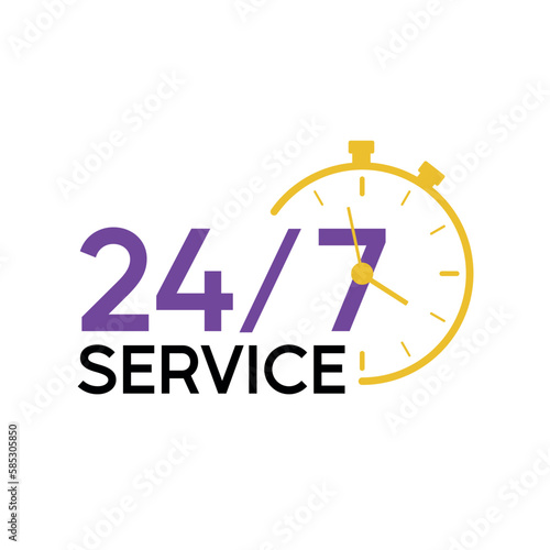 24 x 7 service vector Design