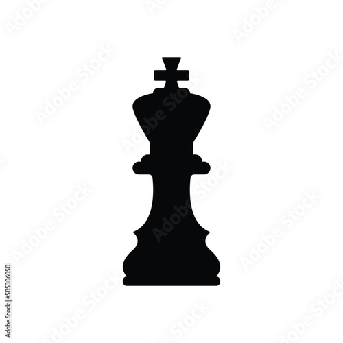 chess king piece icon vector