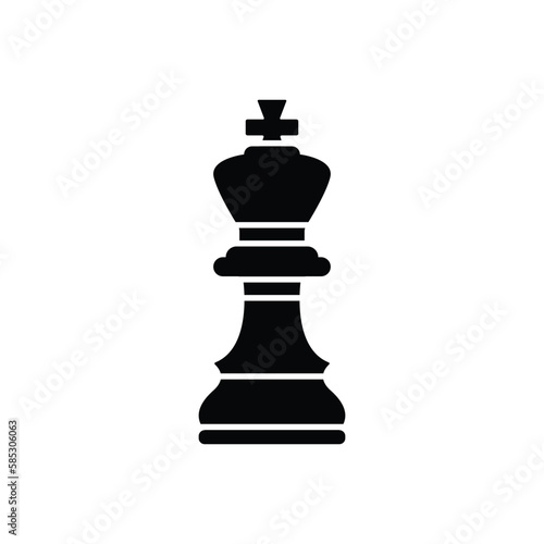 chess king piece icon vector