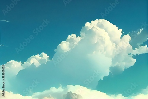 Landscape with Blue Sky Abstract Background