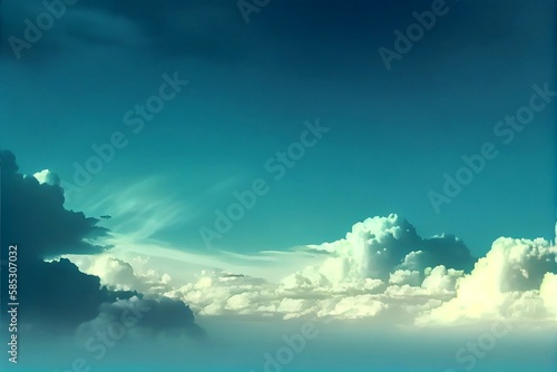 Landscape with Blue Sky Abstract Background © Thares2020