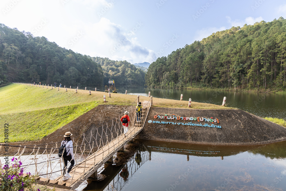 Pang Ung Is A Tourist Attraction In Mae Hong Son Northern Thailand 