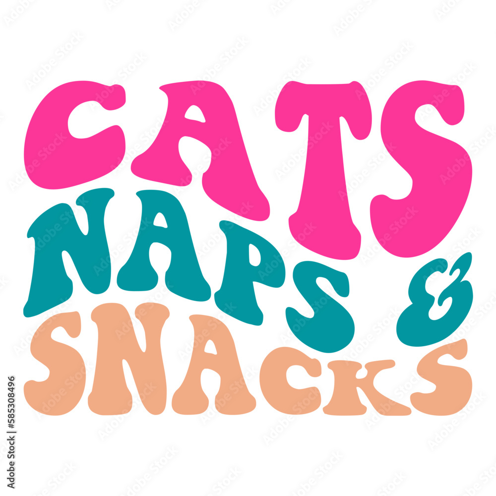 Cats naps & snacks svg