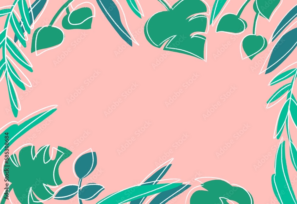 Naklejka premium トロピカルなフレーム