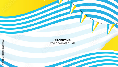 Yellow and blue color flow abstract background design. Argentina style background