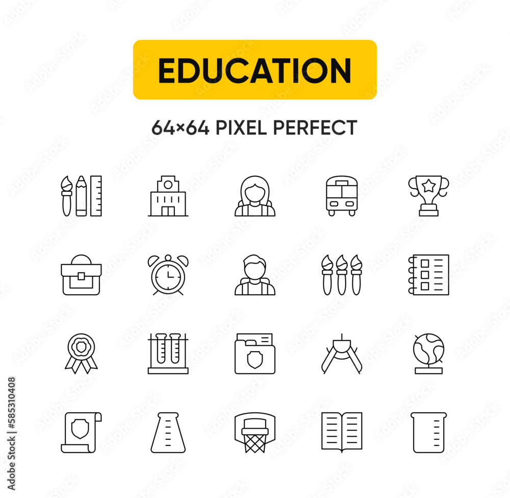 Education icon set, Vector icons
