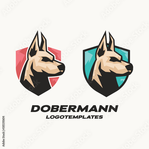 Doberman Esport Crest Logo 