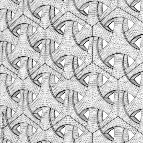 Tile Wall Panel Vector. Illustration Isolated On White Background. A Vector Illustration Of Wall Tile Background. Molding And Plaster Decoration. The Panel, Facing Material.