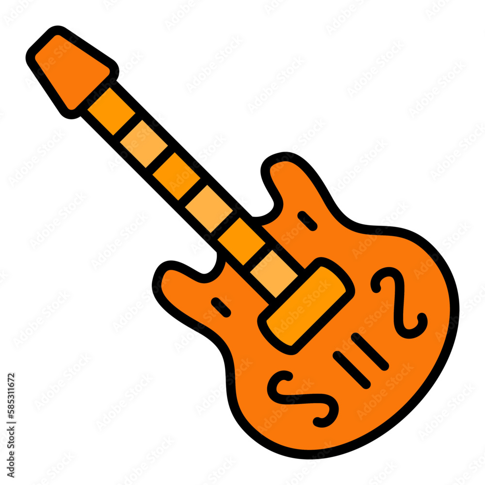 Guitar Filled Line Icon Guitar Filled Line Icon