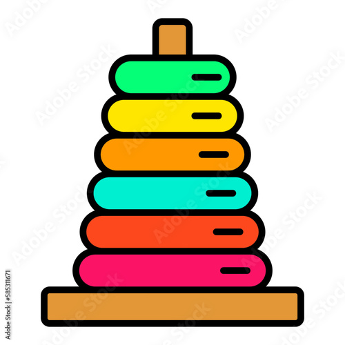 Stacker Filled Line Icon