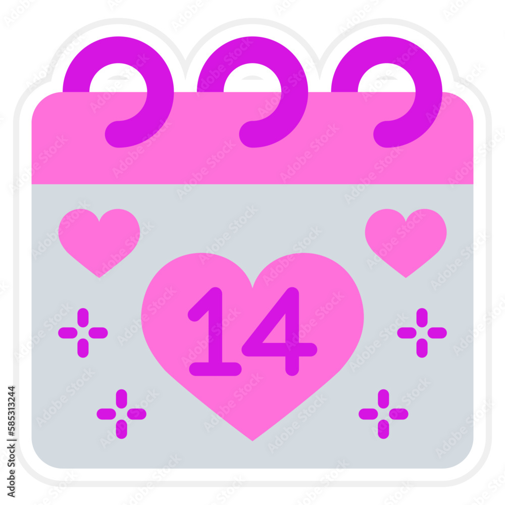Valentines Day Sticker Icon