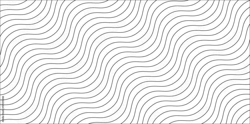 Texture of the line background and Abstract backdrop created with interweave black undulate lines can be used in textile and web designs. Black and white pattern of thin undulating lines arranged.