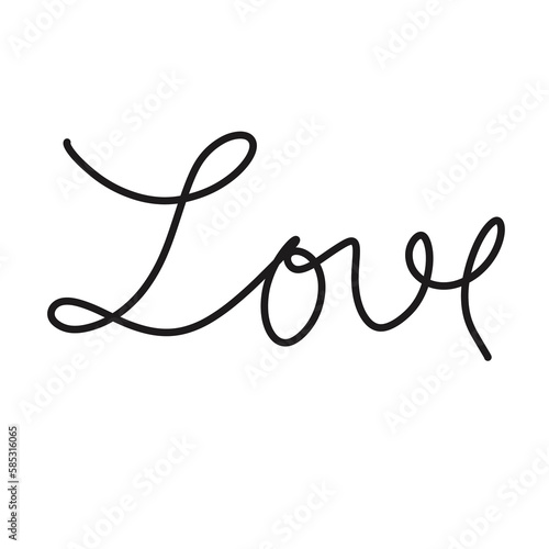 love lettering valentine doodle hand drawn doodle organic line 