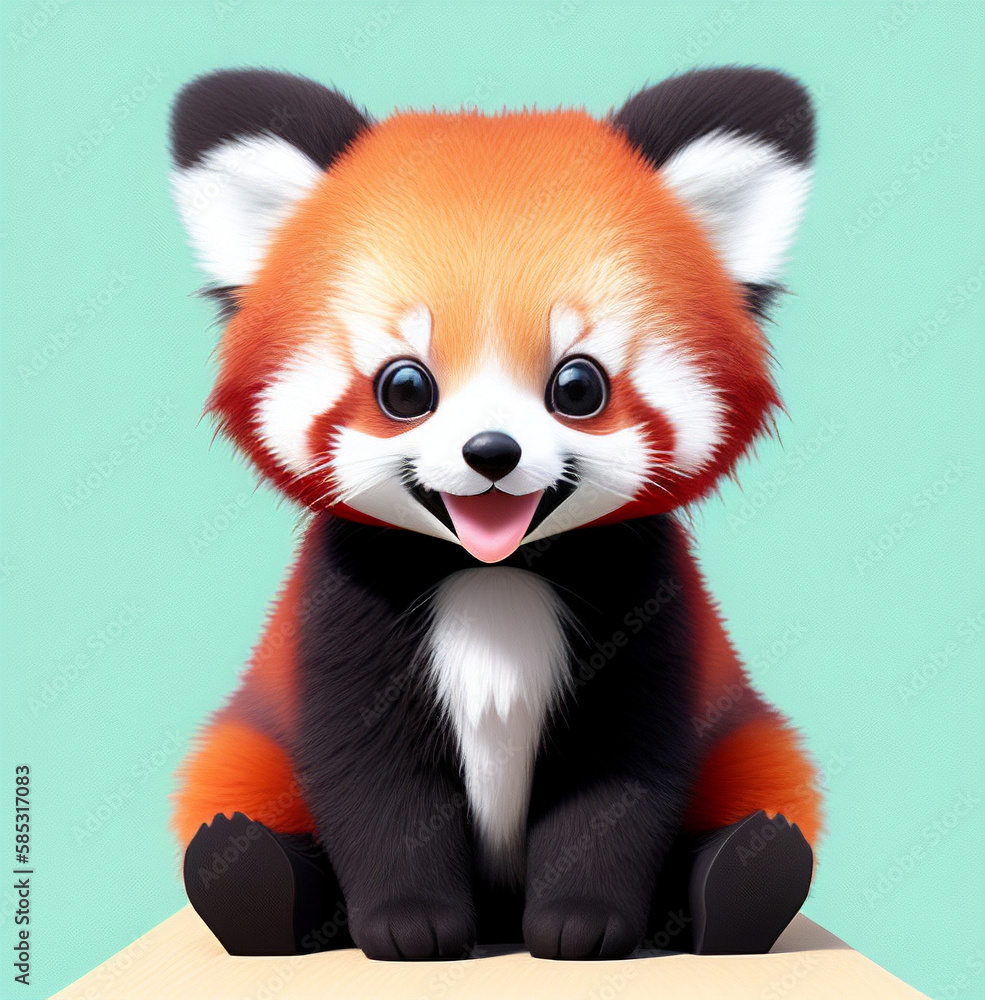 red panda with background red panda with background