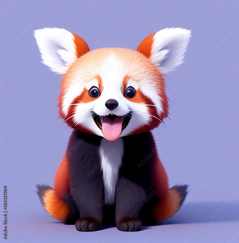 red panda with background red panda with background