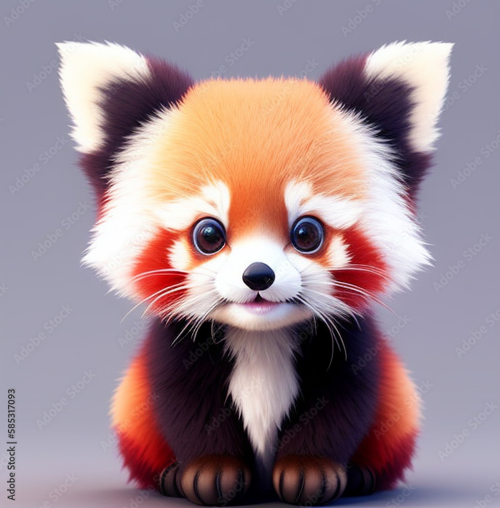 red panda with background red panda with background