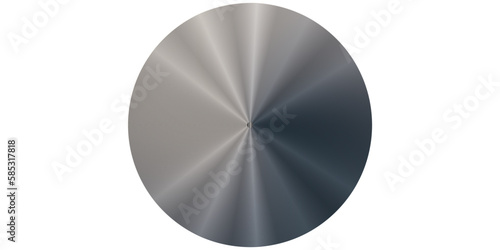 pin isolated on white background. Design silver metallic round gray volume.