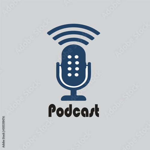  podcast logo Our first template Free Vector