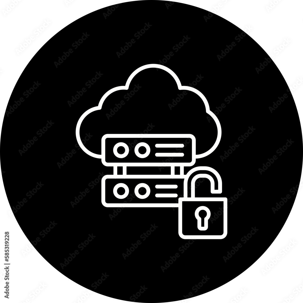 Unsecure Line Inverted Icon Unsecure Line Inverted Icon