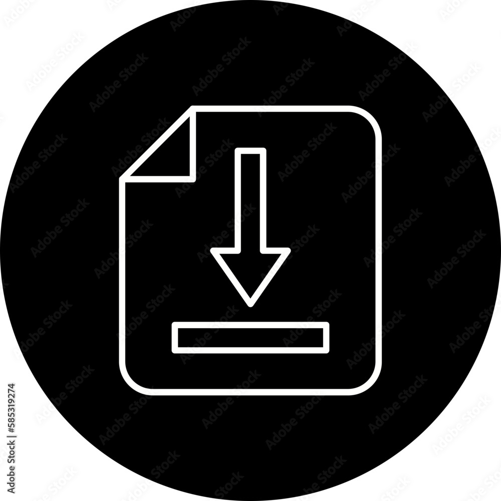 Download Line Inverted Icon Download Line Inverted Icon
