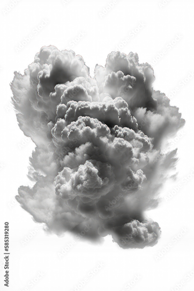 An image of serene white fluffy clouds hovering ethereally on a transparent background.Generative AI An image of serene white fluffy clouds hovering ethereally on a transparent background.Generative AI