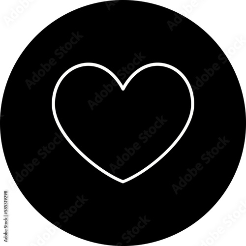 Heart Line Inverted Icon