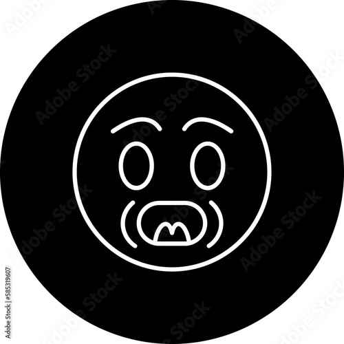 Yelling Line Inverted Icon