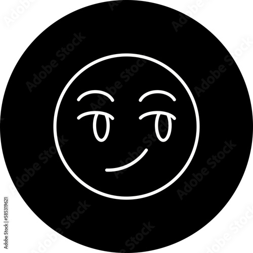Smirking Line Inverted Icon
