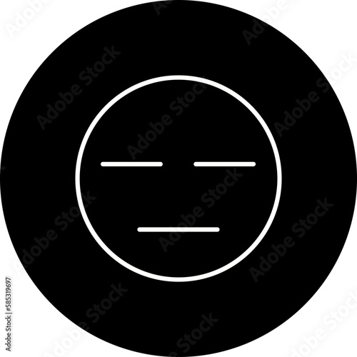 Expressionless Line Inverted Icon