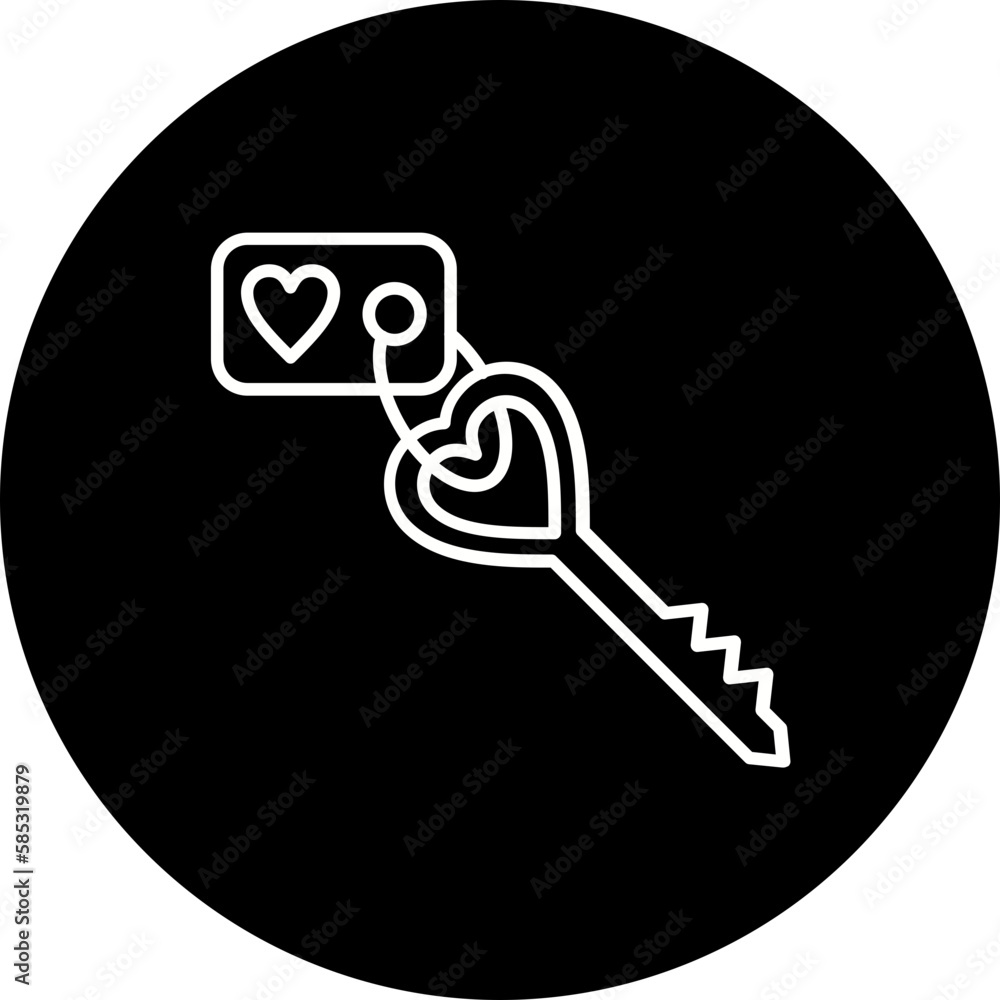 Key Line Inverted Icon Key Line Inverted Icon